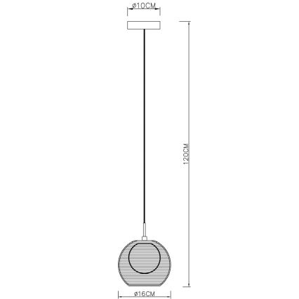 Deko-Light 342029 - Пендел FILO 1xG9/40W/230V Ø 16 см сребрист