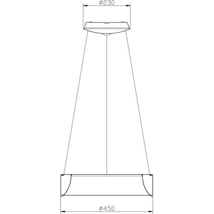 Deko-Light 342122 - LED Димируем пендел SCULPTORIS LED/27W/230V 3000K Ø 45 см