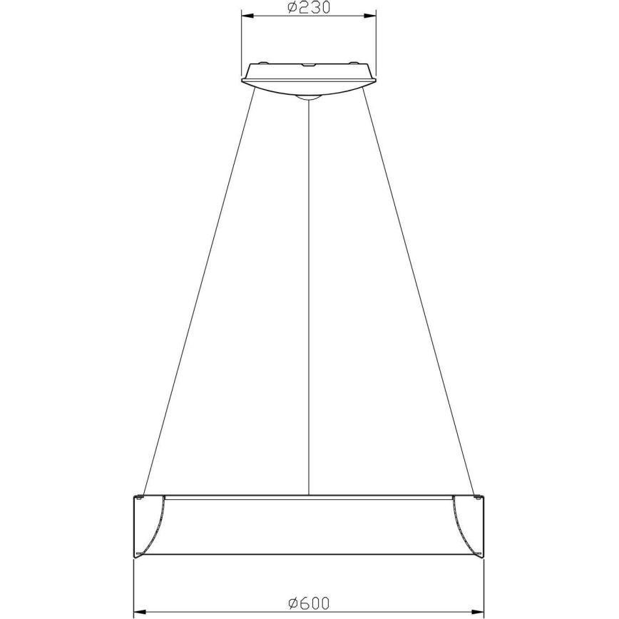 Deko-Light 342125 - LED Димируем пендел SCULPTORIS LED/27W/230V 4000K Ø 60 см