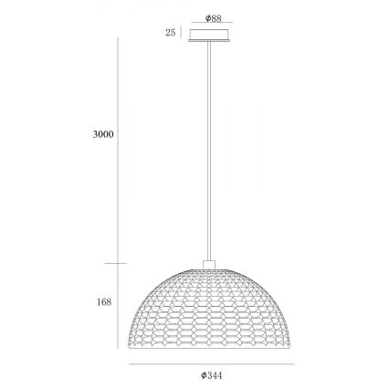 Deko-Light 342143 - Пендел BASKET 1xE27/40W/230V Ø 35 см