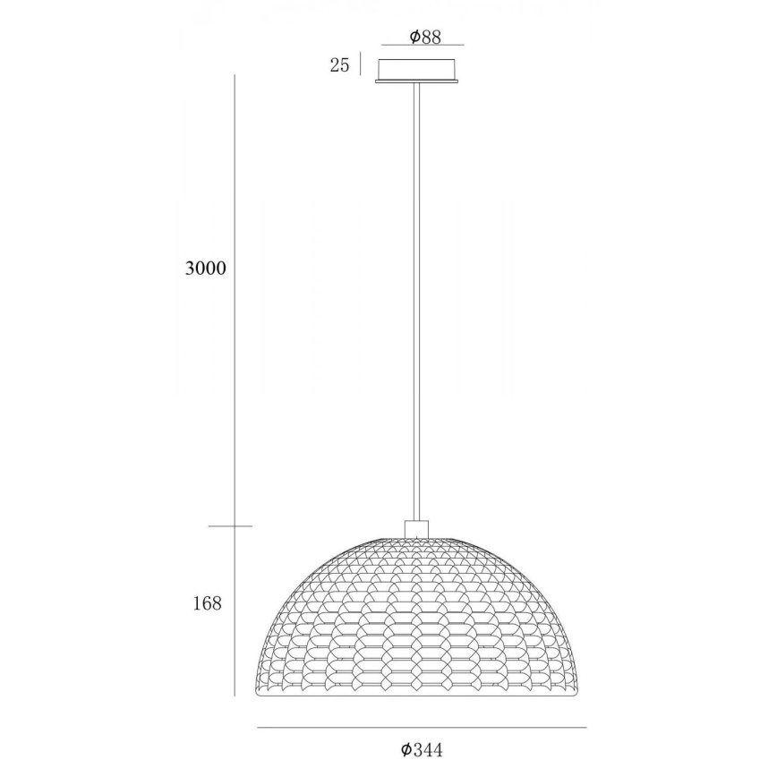 Deko-Light 342143 - Пендел BASKET 1xE27/40W/230V Ø 35 см