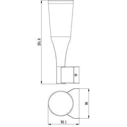 Deko-Light 731083 - LED Екстериорен аплик BESSMA LED/9,6W/230V IP54 антрацит