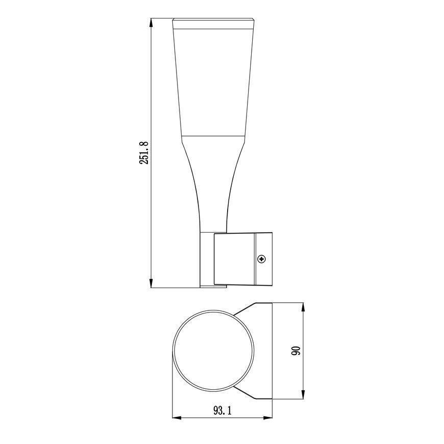 Deko-Light 731083 - LED Екстериорен аплик BESSMA LED/9,6W/230V IP54 антрацит