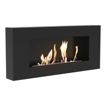 Kratki - Стенен био камина 40x90 см 1,5 kW черен
