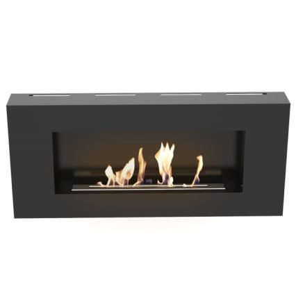 Kratki - Стенен био камина 40x90 см 1,5 kW черен