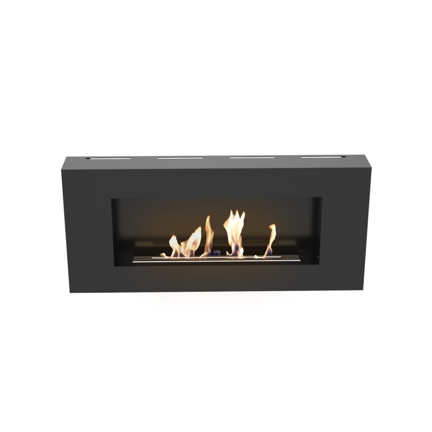 Kratki - Стенен био камина 40x90 см 1,5 kW черен