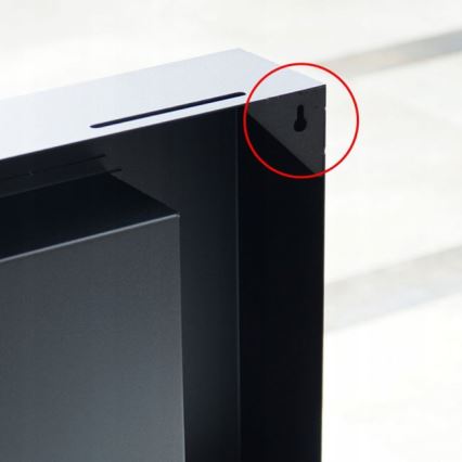 Kratki - Стенен био камина 40x90 см 1,5 kW черен