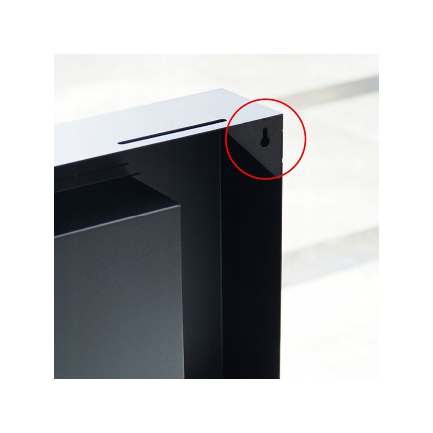 Kratki - Стенен био камина 40x90 см 1,5 kW черен