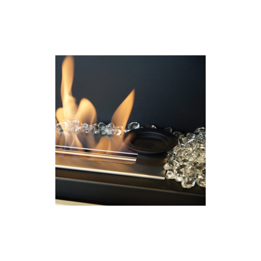 Kratki - Вграден био камина 40x90 см 2kW черен