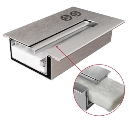 Kratki - Вграден био камина 40x90 см 2kW черен