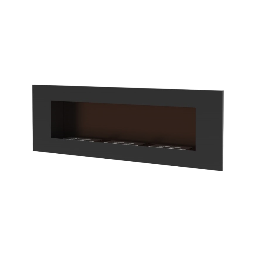 Kratki - Вграден био камина 40x120 см 3x1,1kW черен