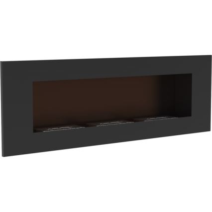 Kratki - Вграден био камина 40x120 см 3x1,1kW черен