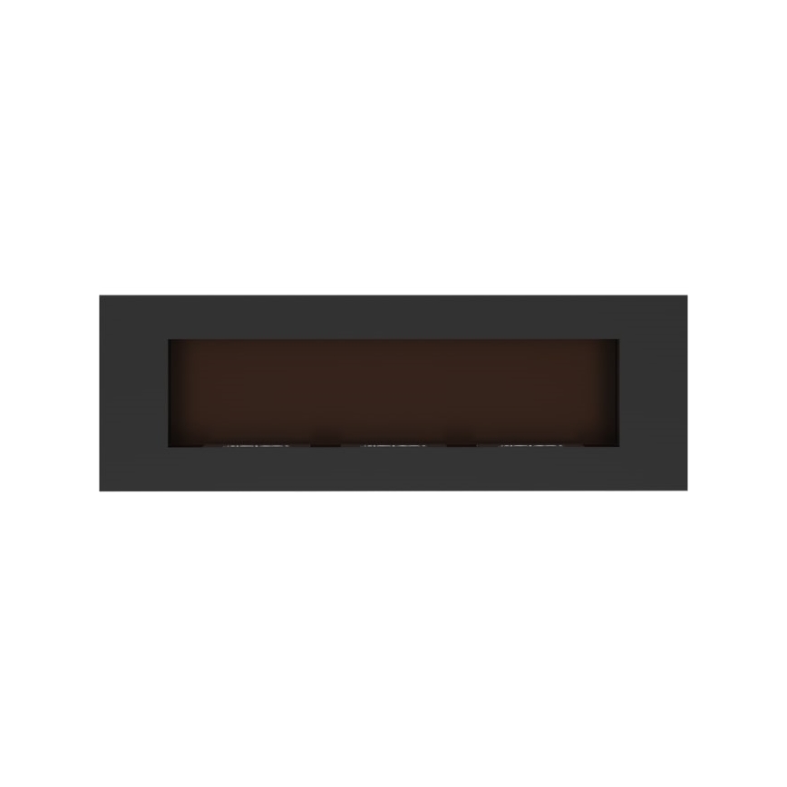Kratki - Вграден био камина 40x120 см 3x1,1kW черен