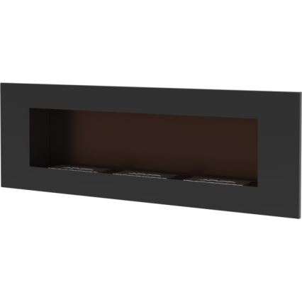 Kratki - Вграден био камина 40x120 см 3x1,1kW черен
