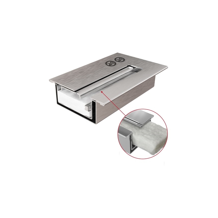 Kratki - Вграден био камина 40x120 см 3x1,1kW черен