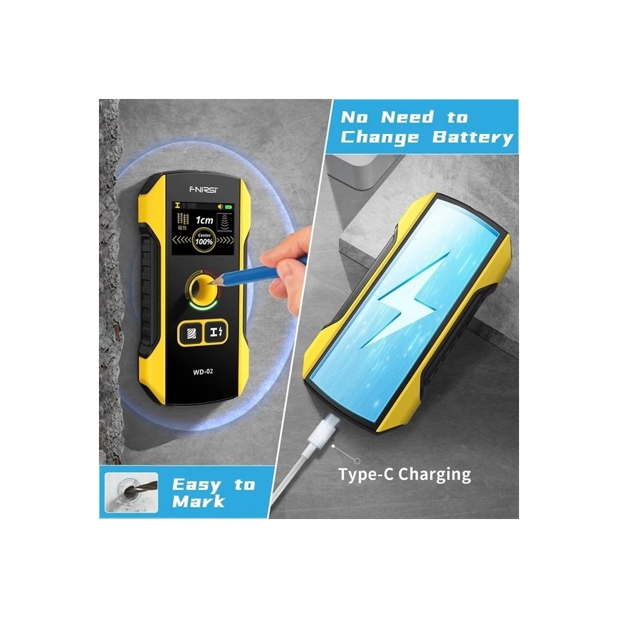 Детектор за метали, напрежение и нееднородности 300 mAh 5V