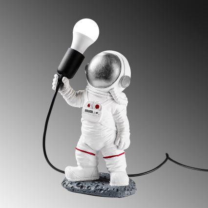 Детска лампа ASTRONAUT 1xE27/40W/230V сребриста/бяла