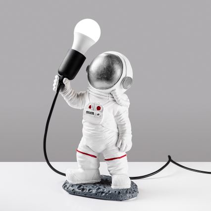 Детска лампа ASTRONAUT 1xE27/40W/230V сребриста/бяла