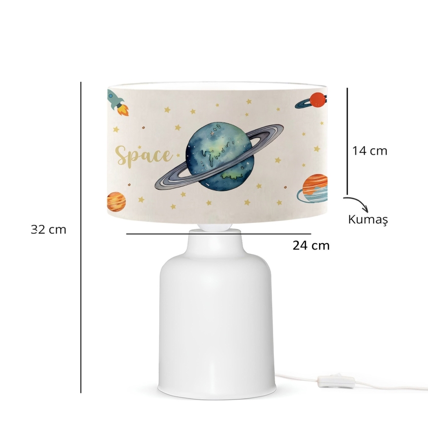 Детска лампа CANDY 1xE27/40W/230V бяла/цветна