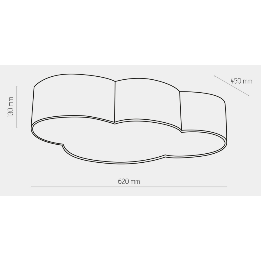 Детска лампа CLOUD 4xE27/15W/230V бяла