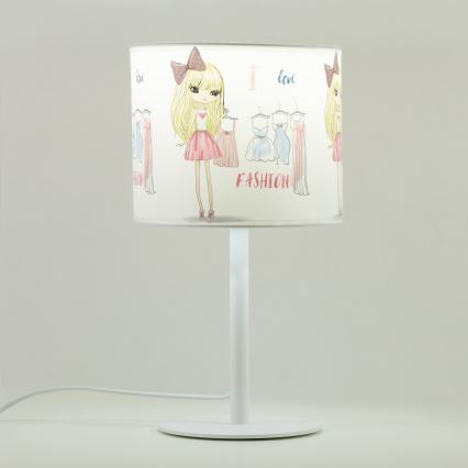 Детска настолна лампа GIRLS VIBES 1xE27/60W/230V диаметър 18 см Обичам модата