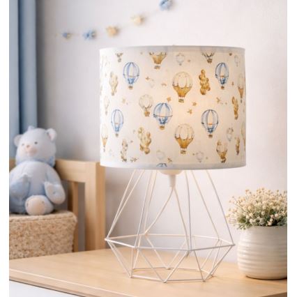 Детска настолна лампа KIDS ROOM 1xE27/60W/230V, диаметър 18 cm, дизайн с балони