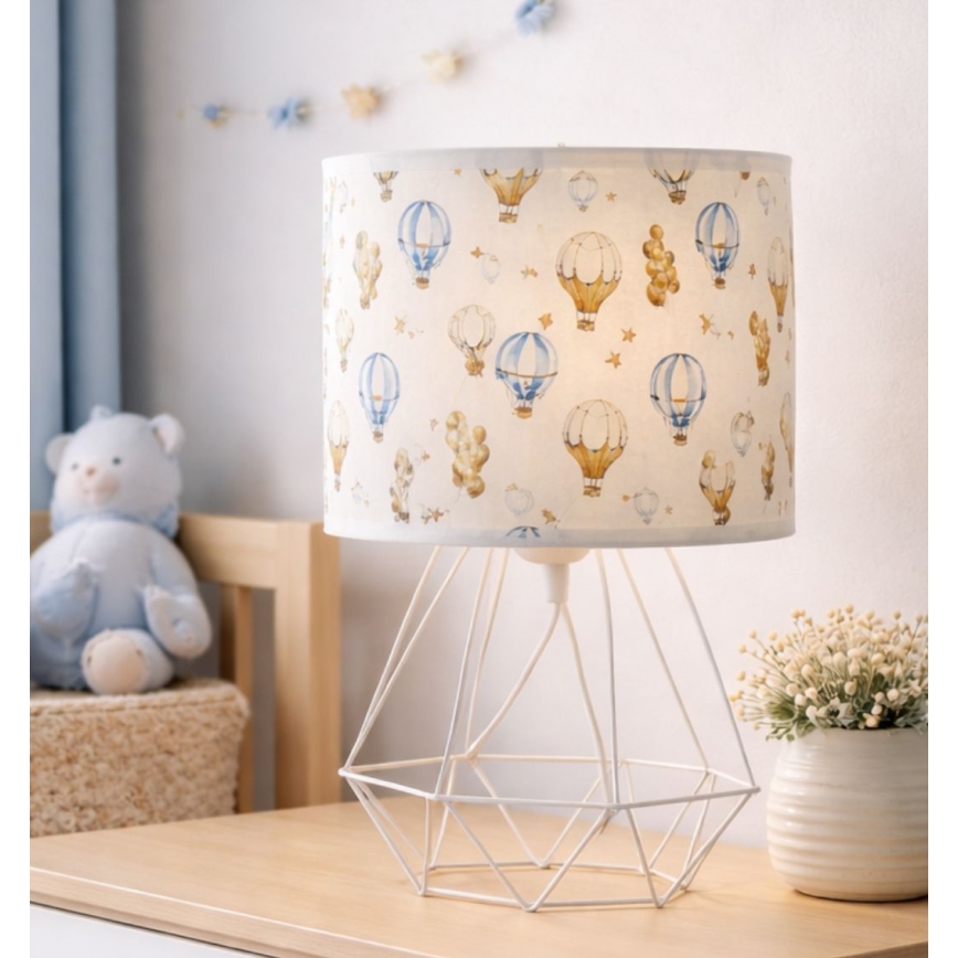 Детска настолна лампа KIDS ROOM 1xE27/60W/230V, диаметър 18 cm, дизайн с балони