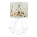 Детска настолна лампа KIDS ROOM, 1xE27/60W/230V, диаметър 18 см, с животински мотиви