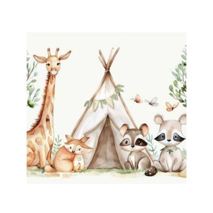 Детска настолна лампа KIDS ROOM, 1xE27/60W/230V, диаметър 18 см, с животински мотиви