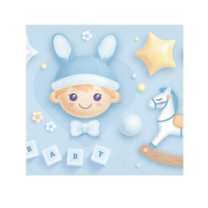 Детска настолна лампа KIDS ROOM 1xE27/60W/230V пр. 18 см космонавт