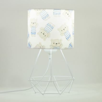 Детска настолна лампа KIDS ROOM 1xE27/60W/230V Ø 18 cm меченце