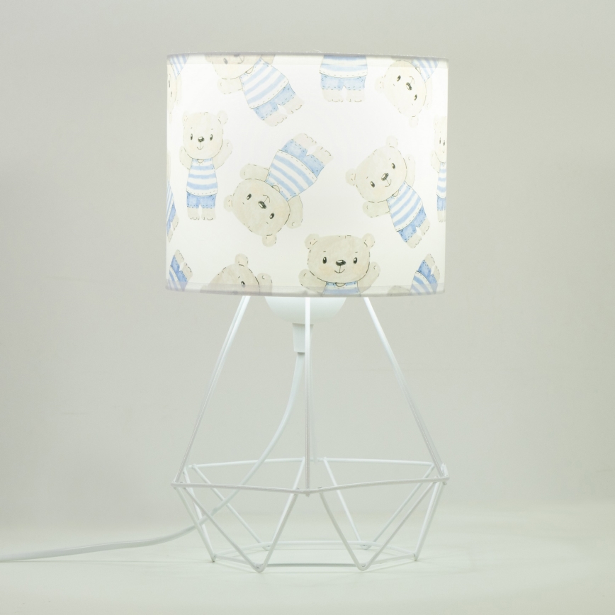 Детска настолна лампа KIDS ROOM 1xE27/60W/230V Ø 18 cm меченце