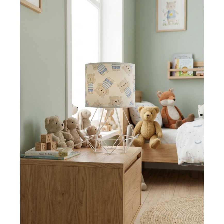 Детска настолна лампа KIDS ROOM 1xE27/60W/230V Ø 18 cm меченце