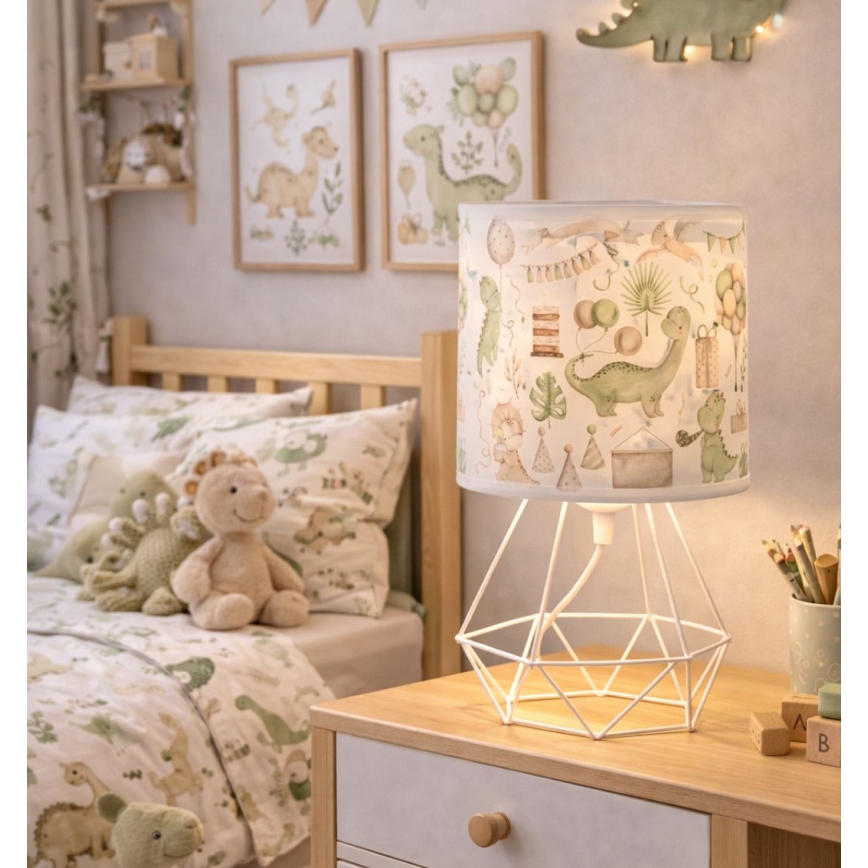 Детска настолна лампа KIDS ROOM 1xE27/60W/230V Ø 18 см динозавър