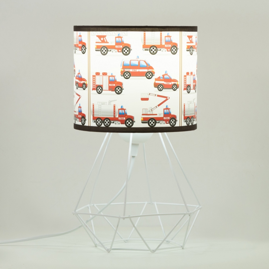 Детска настолна лампа KIDS ROOM 1xE27/60W/230V Ø 18 см пожарникари