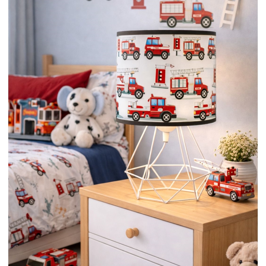 Детска настолна лампа KIDS ROOM 1xE27/60W/230V Ø 18 см пожарникари