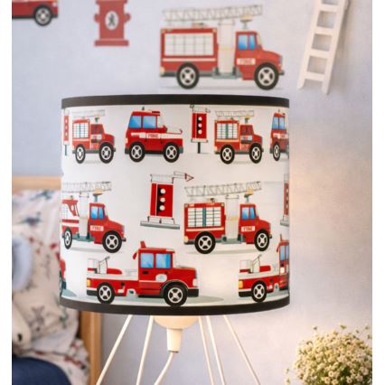 Детска настолна лампа KIDS ROOM 1xE27/60W/230V Ø 18 см пожарникари