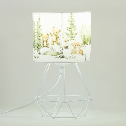 Детска настолна лампа KIDS ROOM, 1xE27/60W/230V, Ø 18 см, с дизайн на животни
