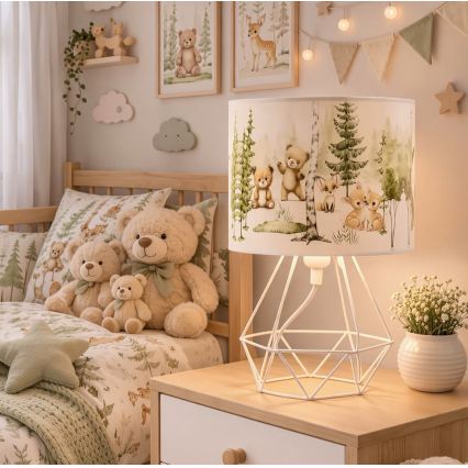 Детска настолна лампа KIDS ROOM, 1xE27/60W/230V, Ø 18 см, с дизайн на животни