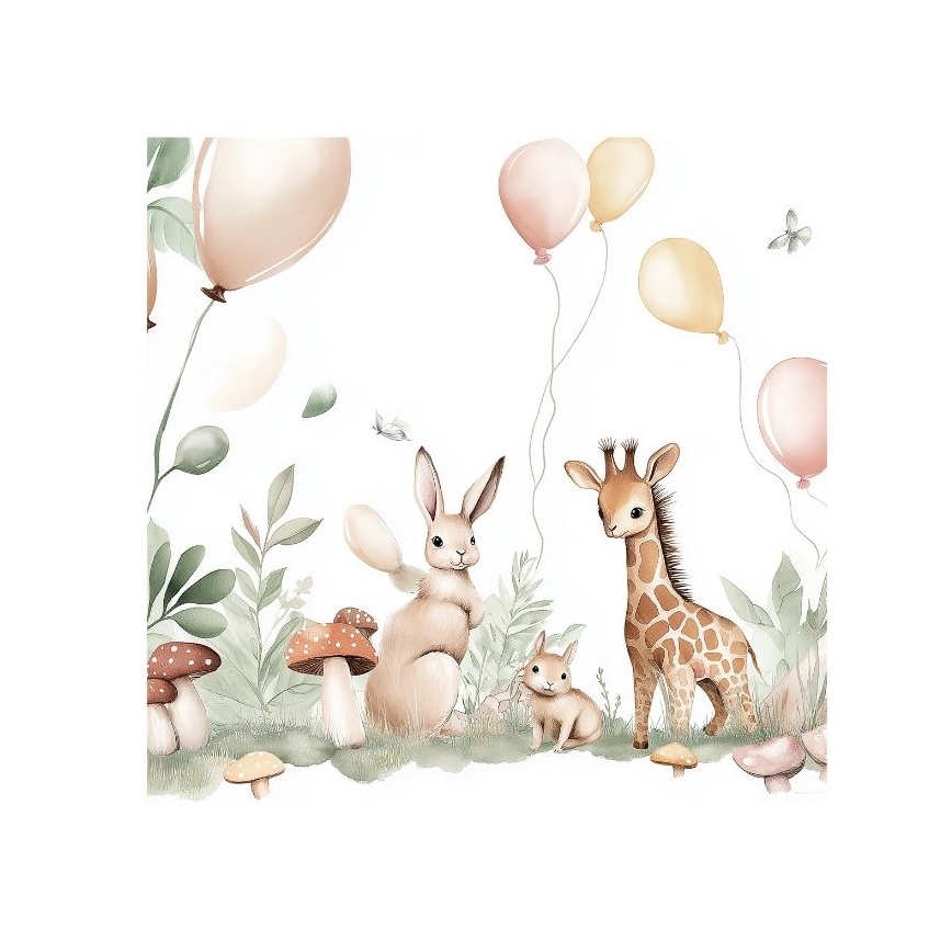 Детска настолна лампа KIDS ROOM 1xE27/60W/230V Ø 18 см с животинчета