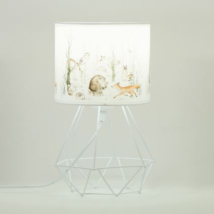 Детска настолна лампа KIDS ROOM 1xE27/60W/230V Ø 18 см с животински мотив