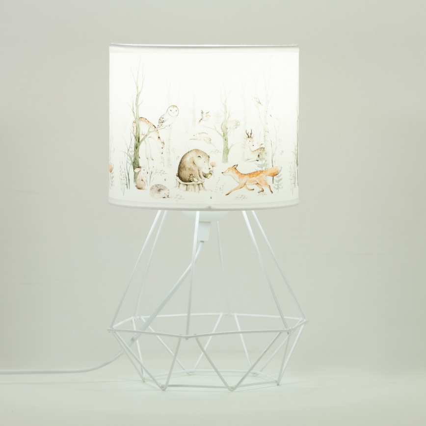 Детска настолна лампа KIDS ROOM 1xE27/60W/230V Ø 18 см с животински мотив