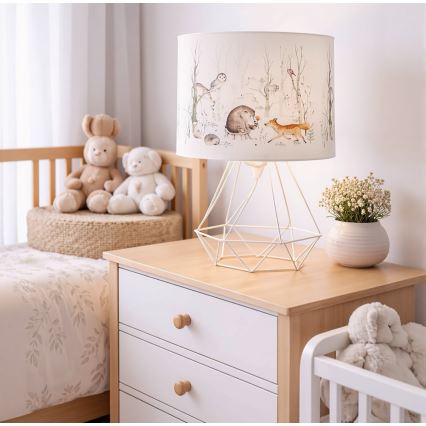 Детска настолна лампа KIDS ROOM 1xE27/60W/230V Ø 18 см с животински мотив