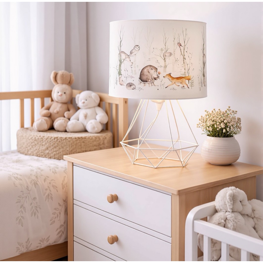 Детска настолна лампа KIDS ROOM 1xE27/60W/230V Ø 18 см с животински мотив