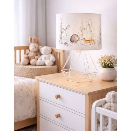 Детска настолна лампа KIDS ROOM 1xE27/60W/230V Ø 18 см с животински мотив