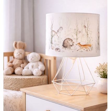 Детска настолна лампа KIDS ROOM 1xE27/60W/230V Ø 18 см с животински мотив