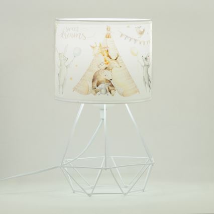 Детска настолна лампа KIDS ROOM 1xE27/60W/230V, Ø 18 см, с животински мотиви