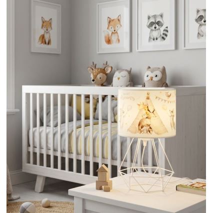 Детска настолна лампа KIDS ROOM 1xE27/60W/230V, Ø 18 см, с животински мотиви