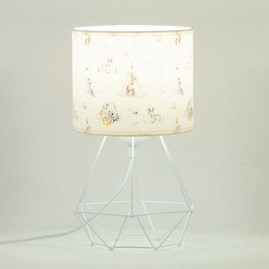 Детска настолна лампа KIDS ROOM 1xE27/60W/230V Ø 18 см с животински мотиви