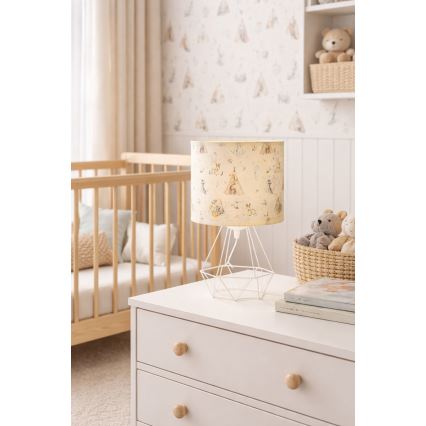 Детска настолна лампа KIDS ROOM 1xE27/60W/230V Ø 18 см с животински мотиви